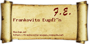 Frankovits Eugén névjegykártya